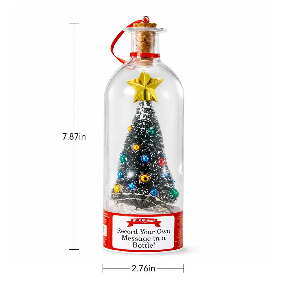 Recordable Christmas Message Bottle Keepsake
