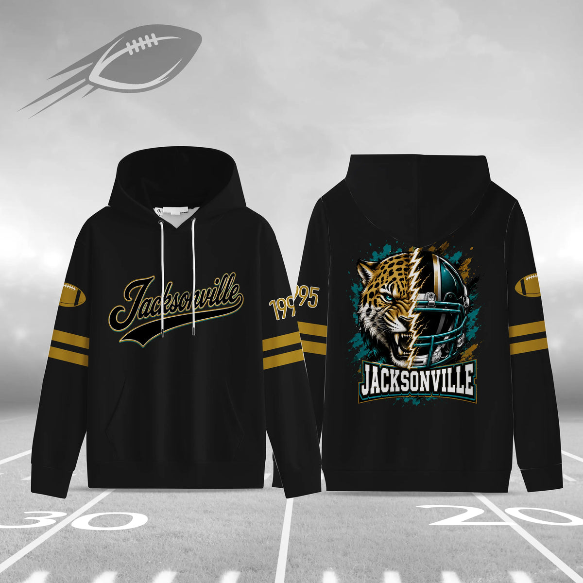 Unisex Football City Graphic Pullover Hoodie