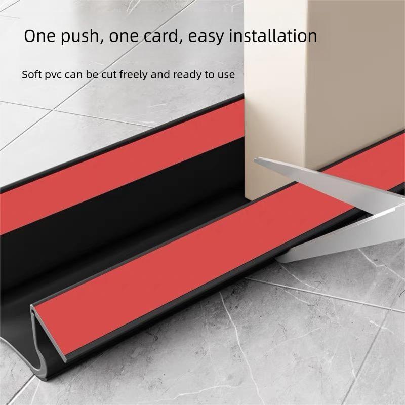 Soundproof Triple Seal Door Draft Stopper Self Adhesive PVC Door Bottom Weather Strip Wind & Noise Insulation Gap Sealing Strip