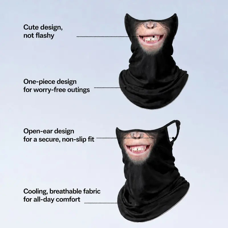 Yeomoo 3D Animal Print Cooling Neck Gaiter with UPF 50+ Sun Protection