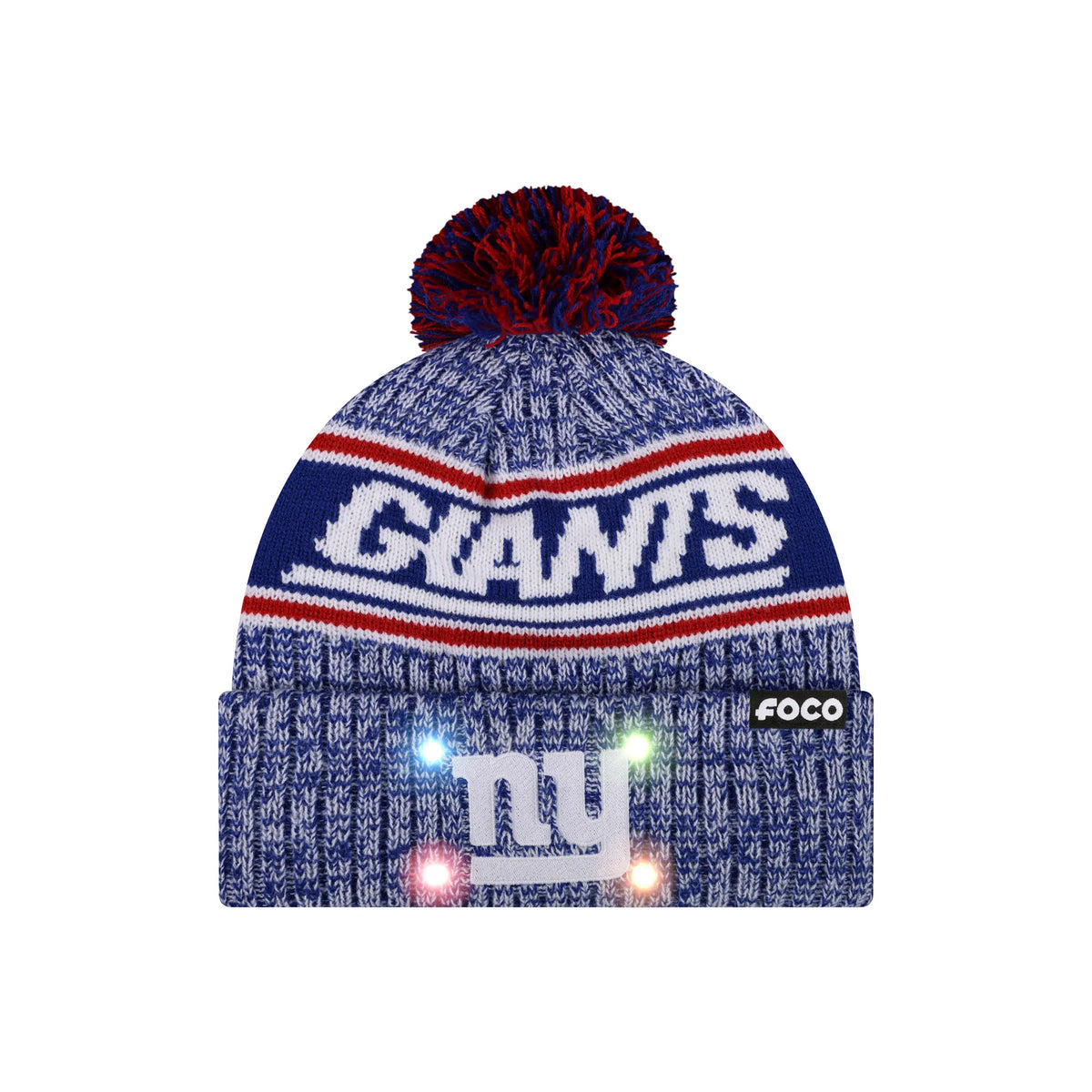 NFL Officially Licensed Team Color Warm Light up Pom Beanie