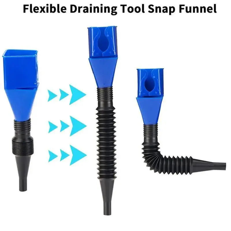 Flexible No-Spill Automotive Funnel Set
