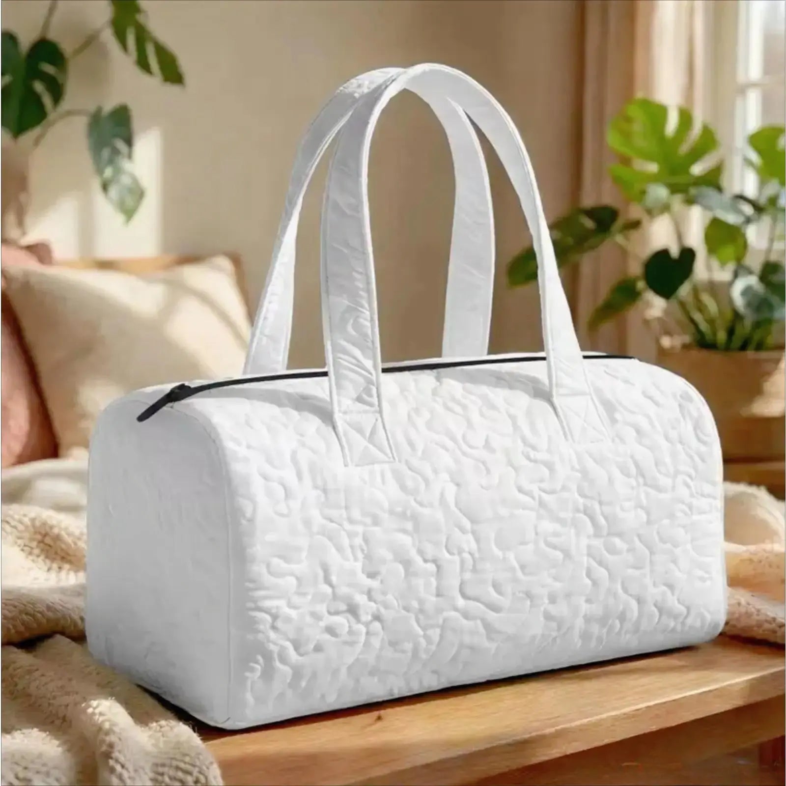 Boho Mushroom Van Weekender Bag - Large Capacity Quilted Duffel Travel Tote, Hippie Aesthetic Carry On Bag for Women, Gym Camping Vacation,summerwins,father'sdaygifts,campingessentials,campinggear