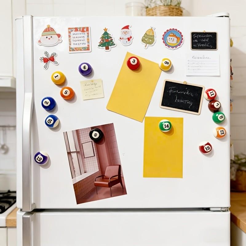 15-Piece Retro Billiard Ball Refrigerator Magnet Set