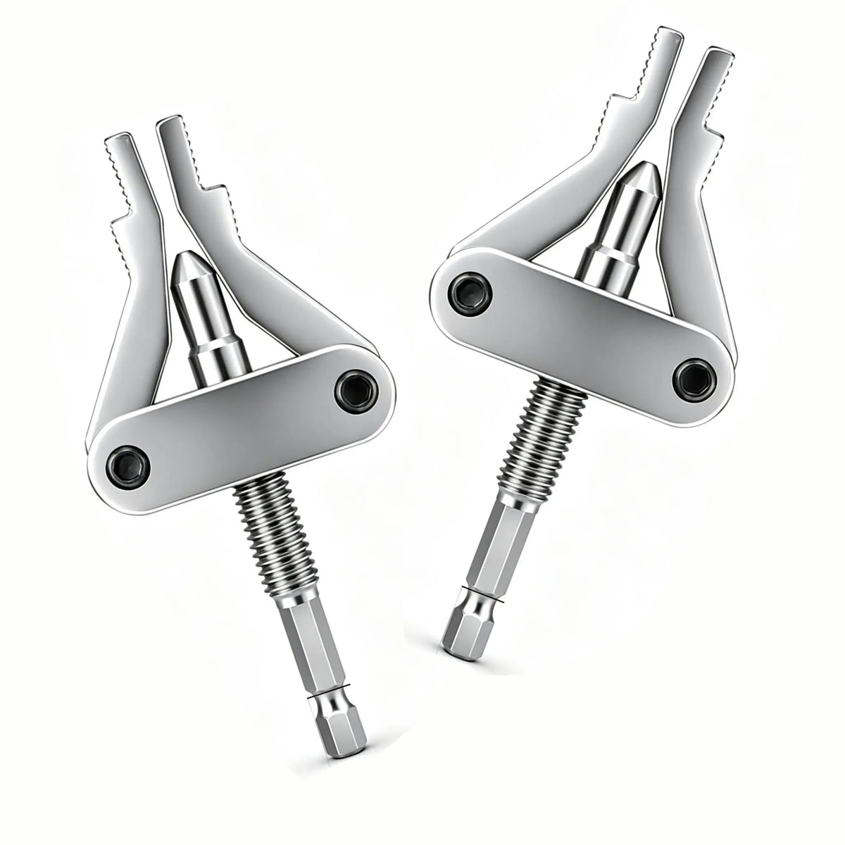 Universal Broken Pipe Extractor with Adjustable Jaws, Hex Shank Removal Tool for 1/2", 3/4" & 1" Pipes, Screws & Faucets