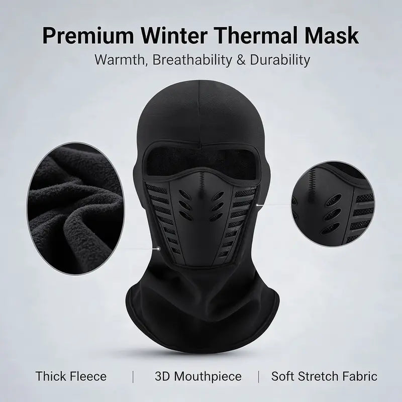 Unisex Windproof Fleece Full-Face Balaclava Ski Mask