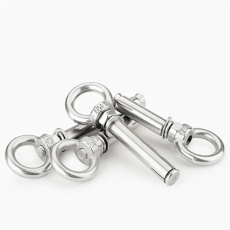 M6x50mm Ring Lifting Expansion Anchor Eyebolt 2 Pack Expansion Bolts Ceiling Hook Heavy Duty Bolts Anchor Fastener 304 Stainless Steel for Concrete Brick Wall