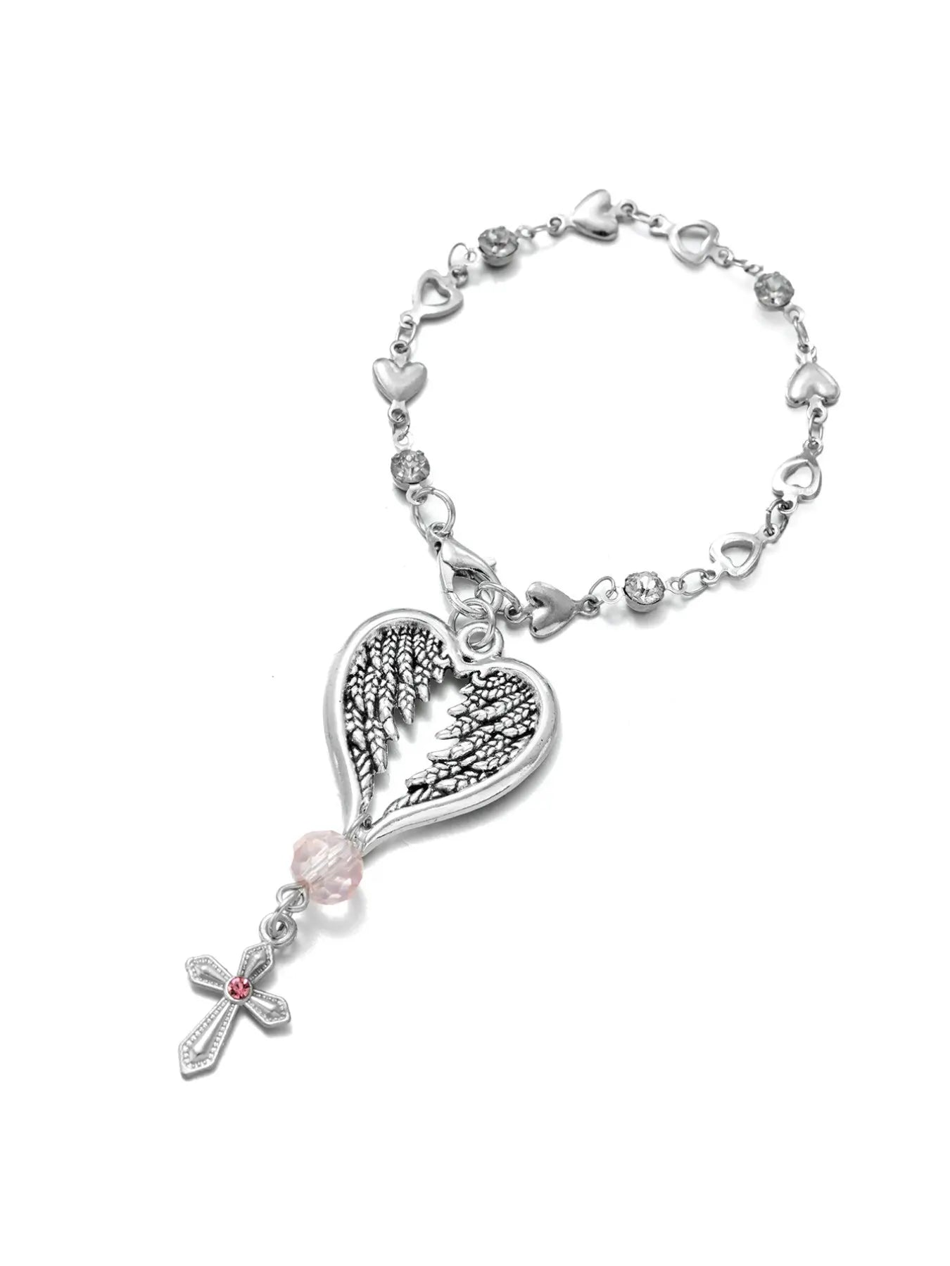 Feather Cross Steering Wheel Hanging Ornament, Stylish Car Interior Decoration & Aesthetic Auto Accessory