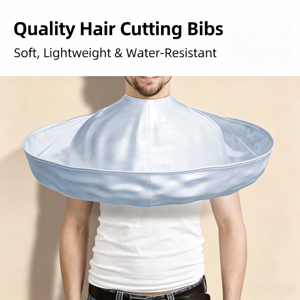 Waterproof Haircut Cape with Built-In Hair Catcher
