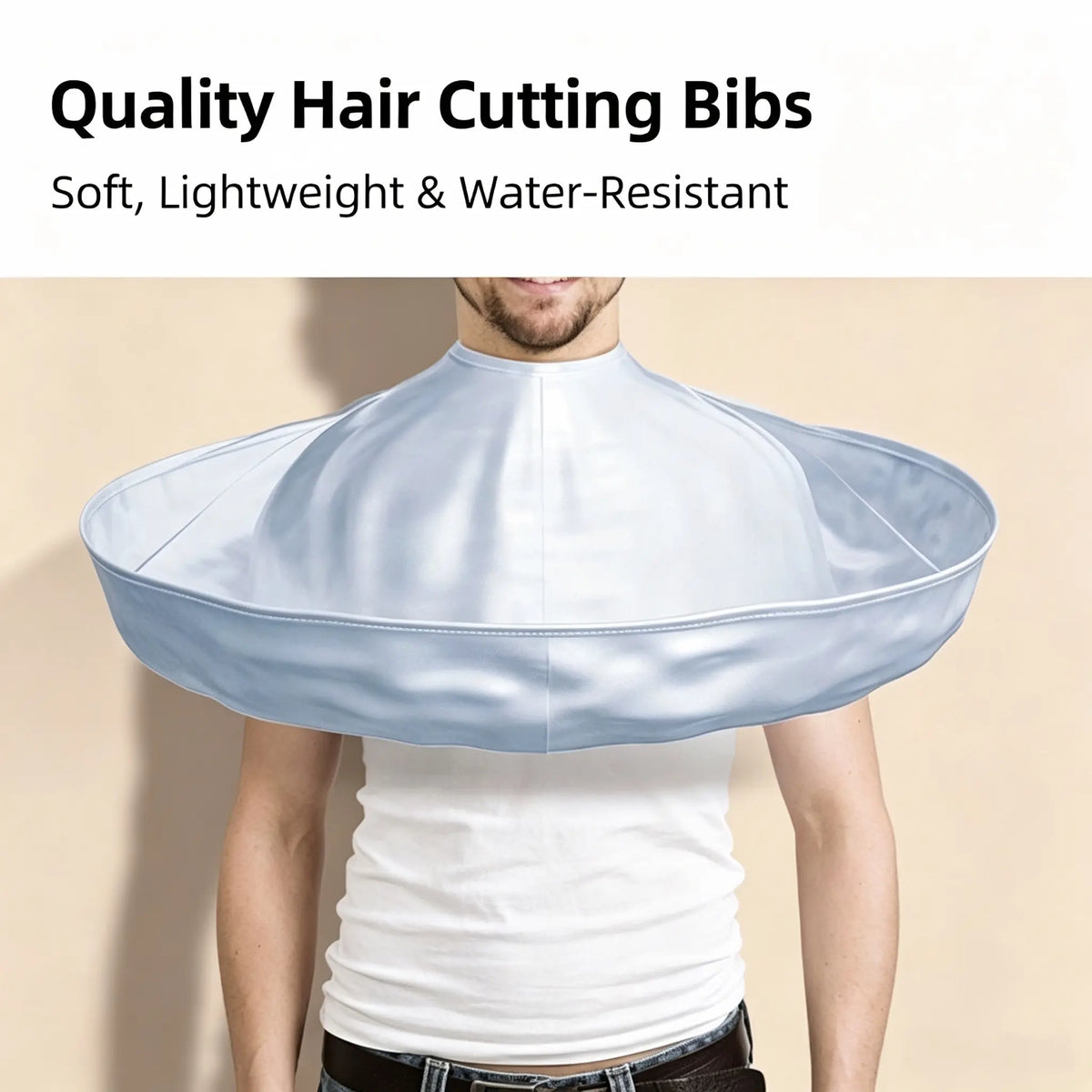 Waterproof Haircut Cape with Built-In Hair Catcher