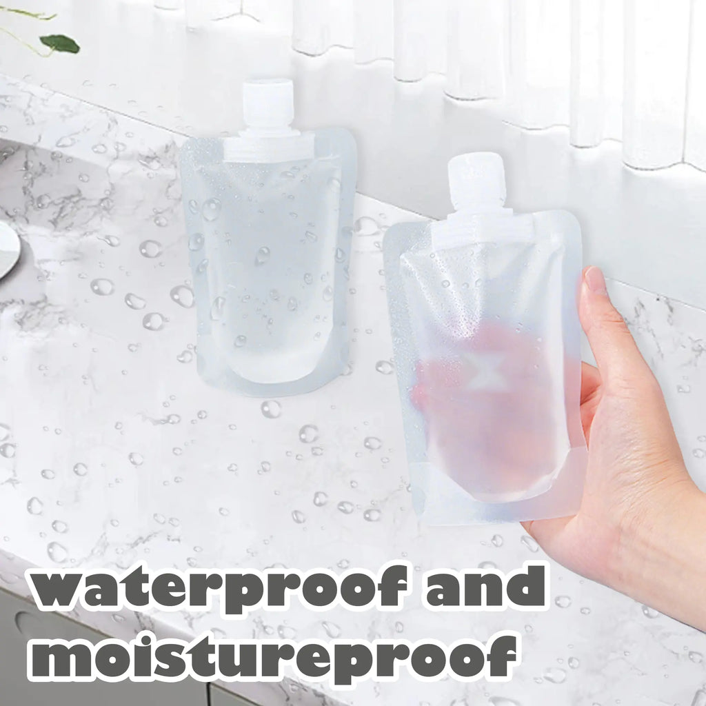 12 Counts Reusable Plastic Pouches, Versatile Liquid Carriers for Picnics and Outings