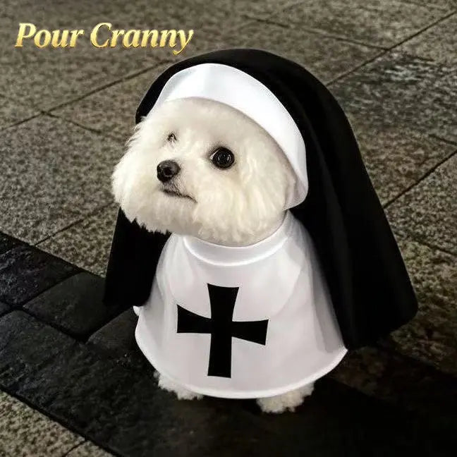 Hooded Nun Costume for Small & Medium Dogs and Cats