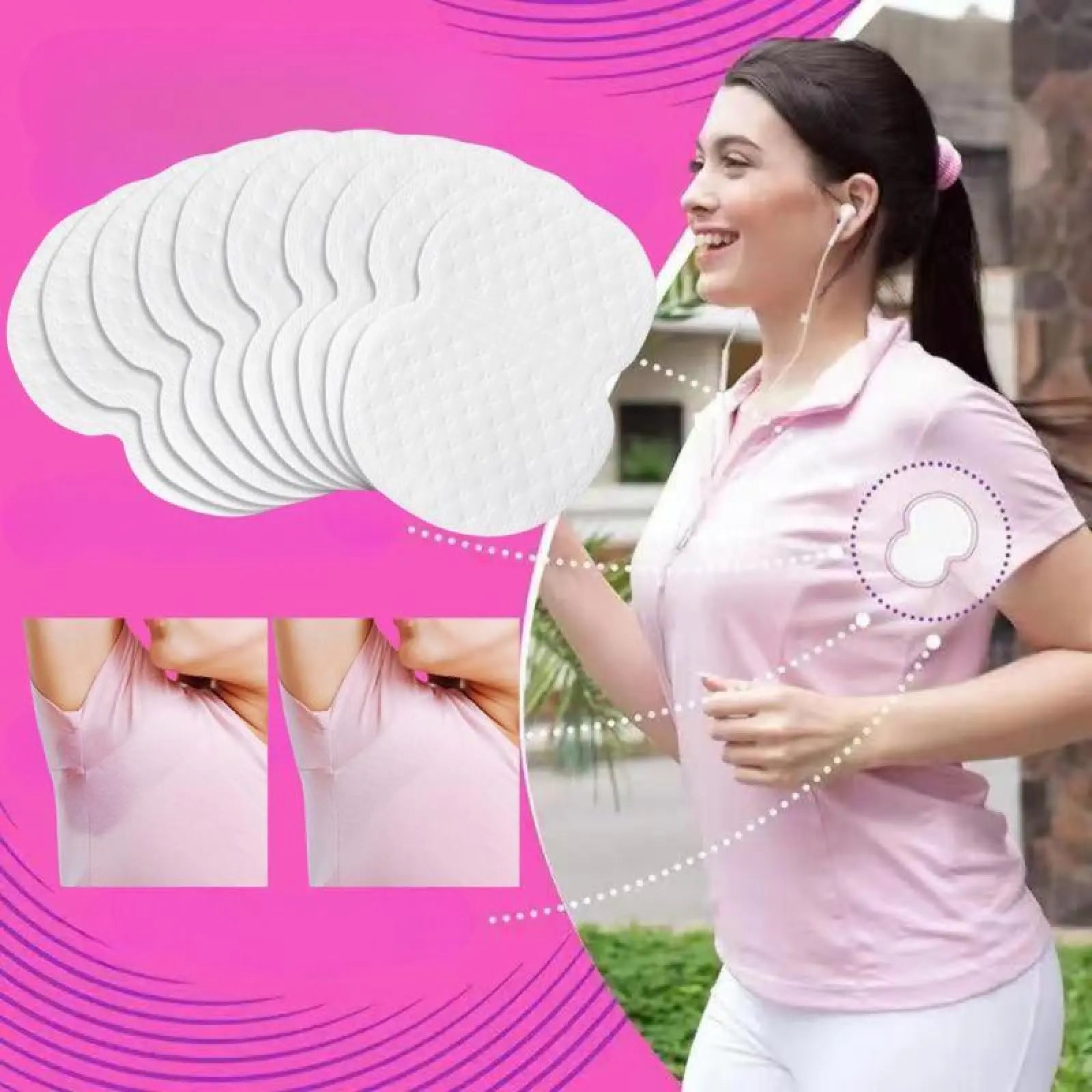 Invisible Disposable Underarm Sweat Pads – Breathable Armpit Sweat Absorbing Stickers, Anti-Perspiration Deodorant Patches for Daily Use, Gym, Travel & Ramadan Gifts.