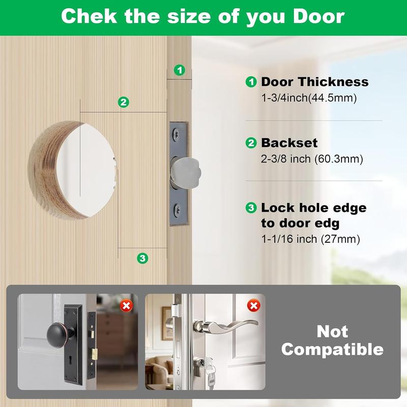 Door Lock Reinforcement & Security Strike Plate Kit for 1-3/4-Inch Doors