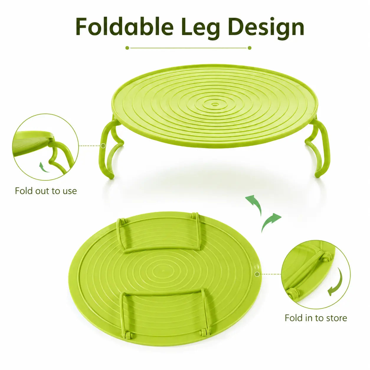 Foldable Microwave Plate Stacker with Cool-Touch Handles, Space-Saving Heating Rack for Plates & Bowls