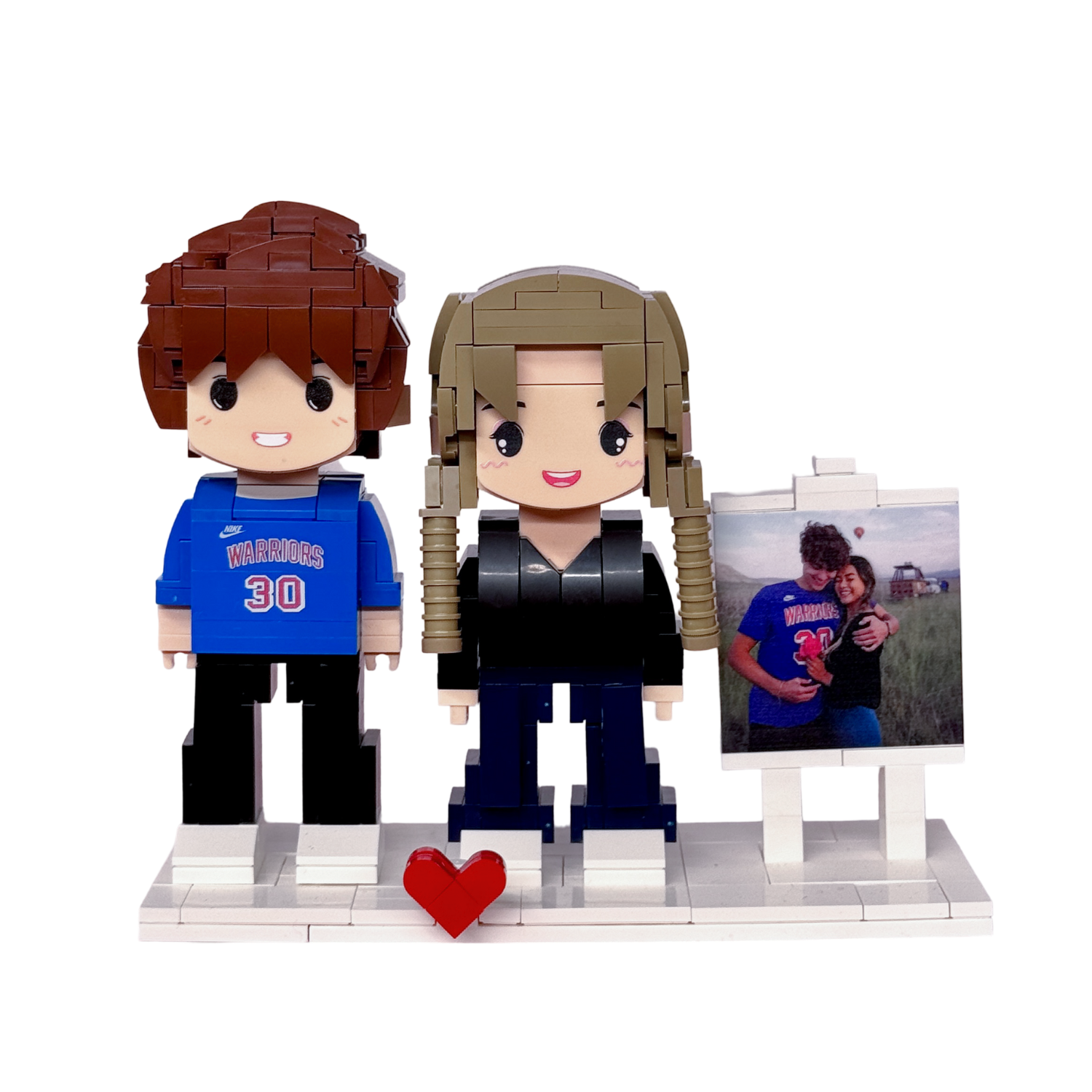 Personalized Couple Building Block Figure