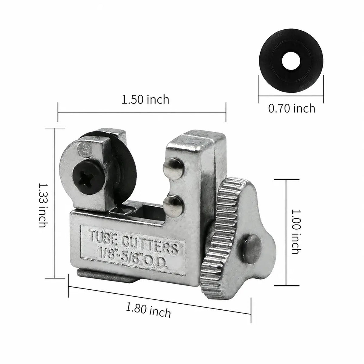 1/8–5/8 in Mini Tube Cutter for Metal & Plastic Pipes