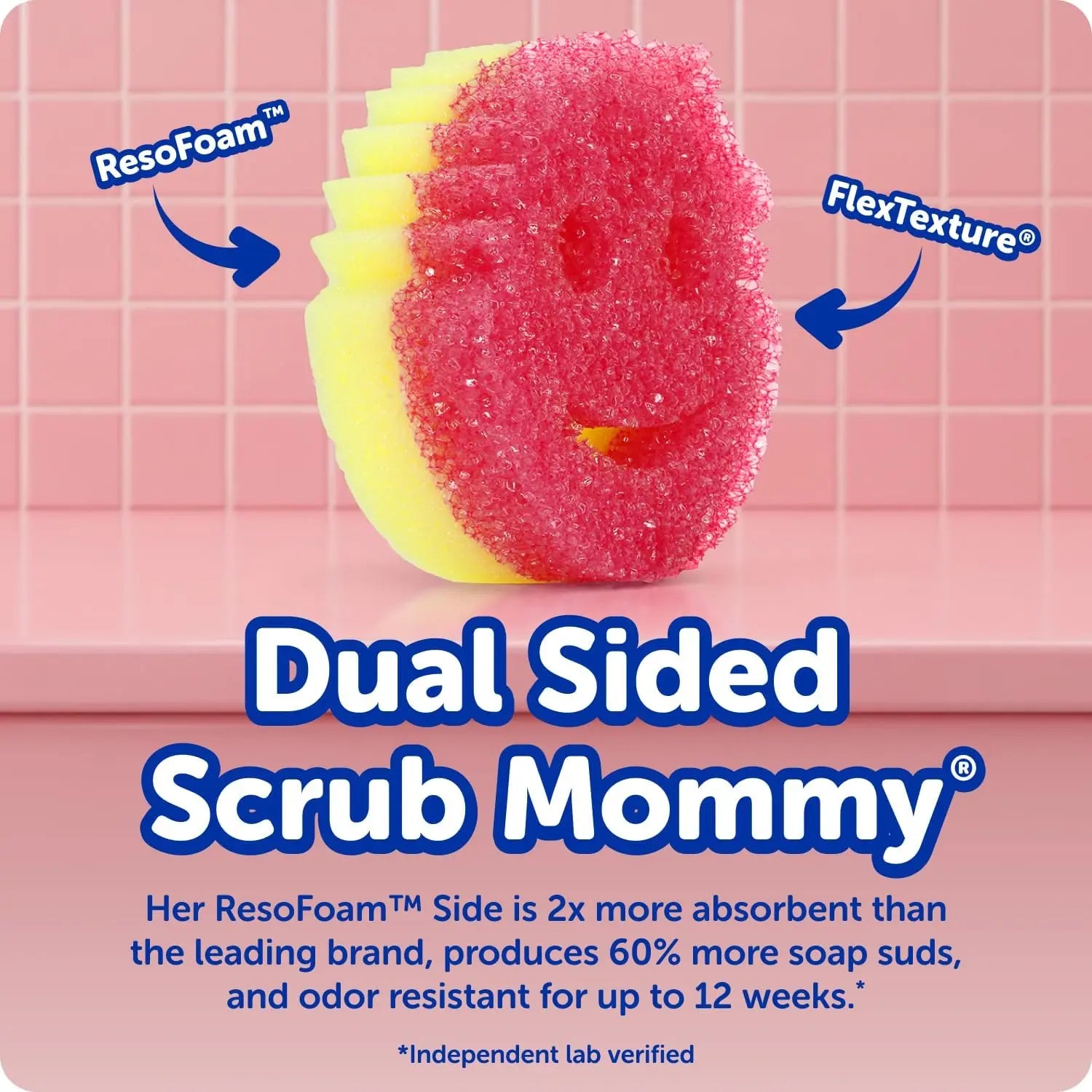 6-Pack Kitchen Scrub Sponges, Scratch-Free Multipurpose Dish Scrubbers with BPA-Free Foam for Cleaning & Washing