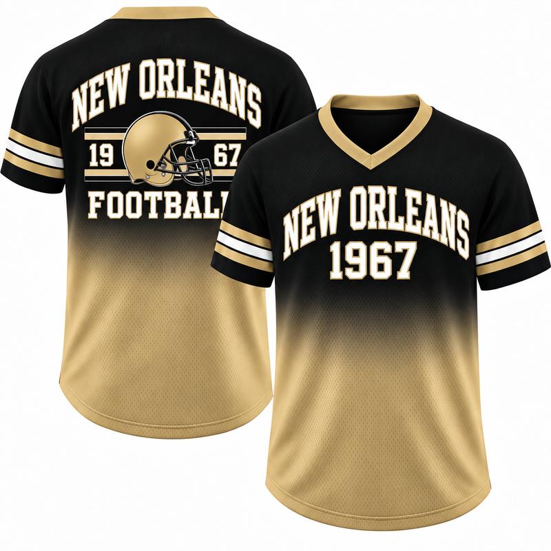 Unisex Game Day Gradient V-Neck Mesh Jersey