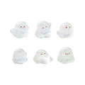 30 Pcs Spooky Mini Ghost Figurines Ornaments Set, Halloween Resin Desk Decor for Shelf, Fairy Garden, Dollhouse Party Decor