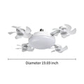 Screw-In E27 Socket Ceiling Fan Light - Silent Multi-Fan LED Combo with Remote
