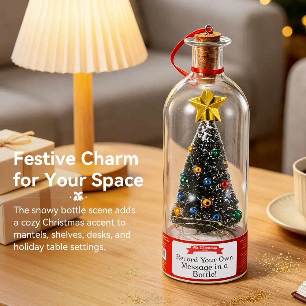 Recordable Christmas Message Bottle Keepsake