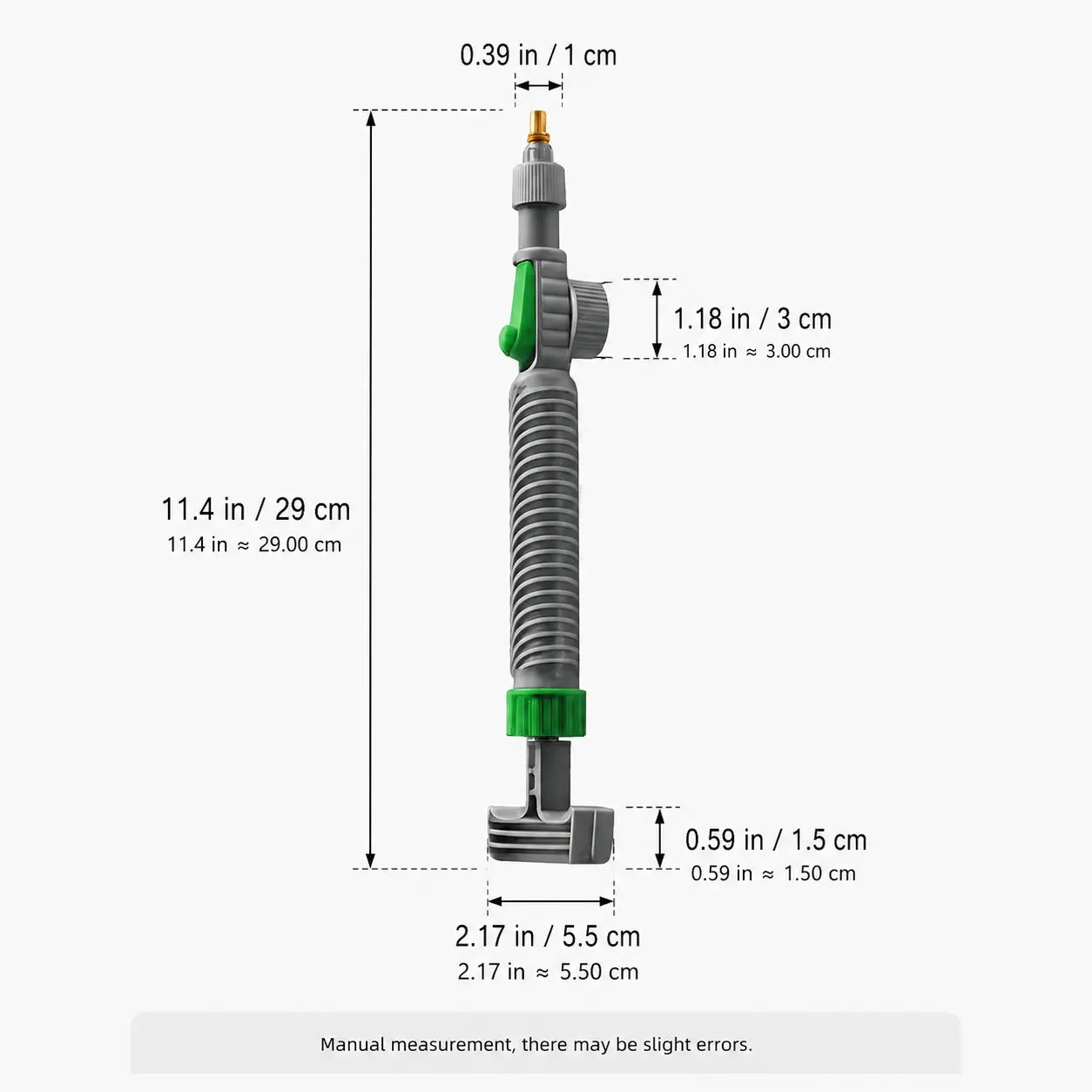 1 Count Manual Pressure Sprayer Nozzle, Adjustable Mist and Jet Mode Anti-slip Handle for Household and Garden Plant Watering