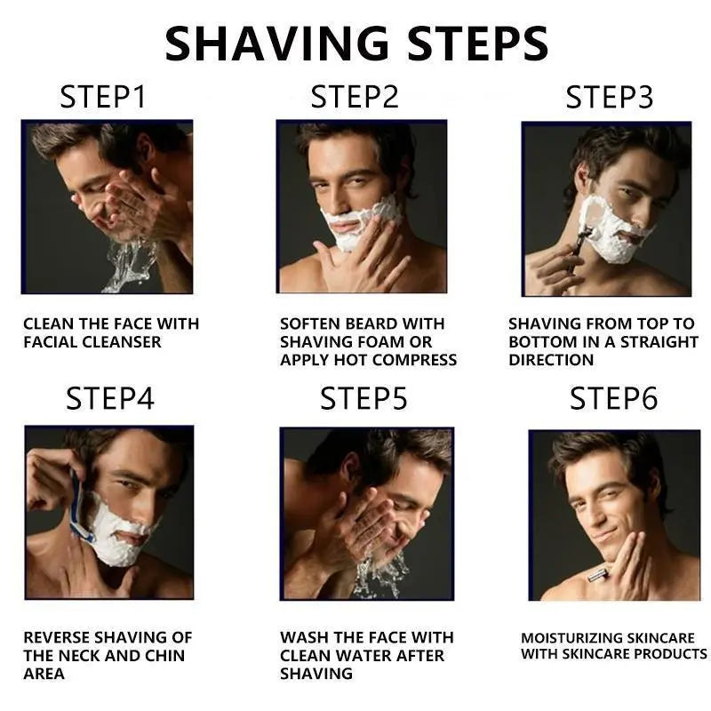 Ultra-Sharp 6-Blade Men's Razor Kit 24/48 Refill Cartridges Plus Free Handle for a Smooth Shave