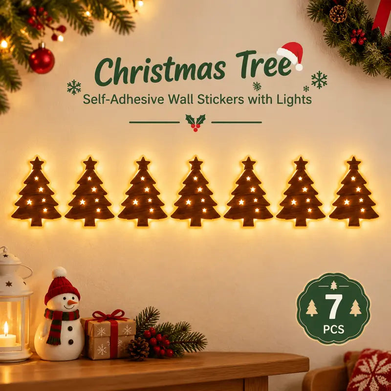 Cordless LED Santa Sleigh & Reindeer Wall Decor
