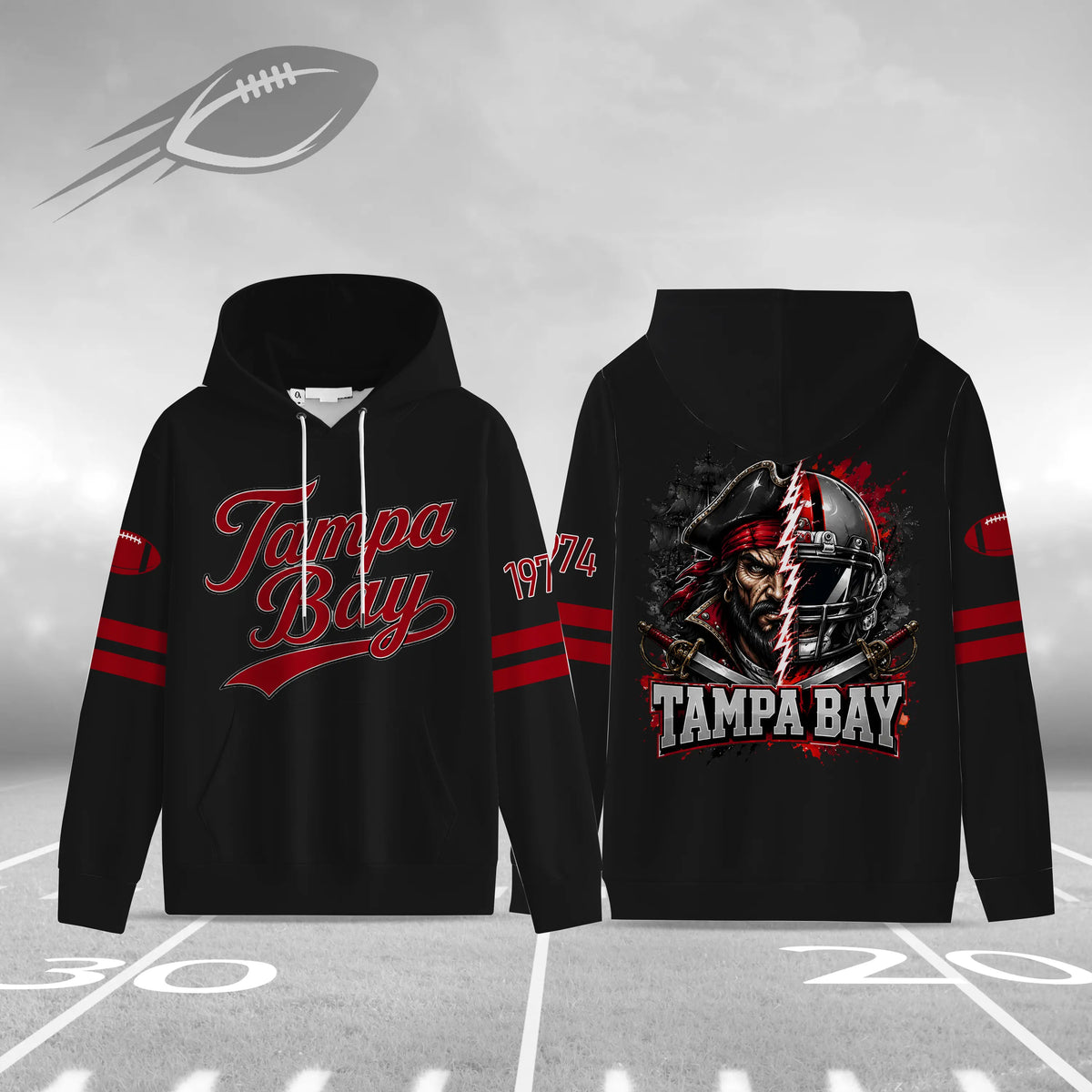 Unisex Football City Graphic Pullover Hoodie