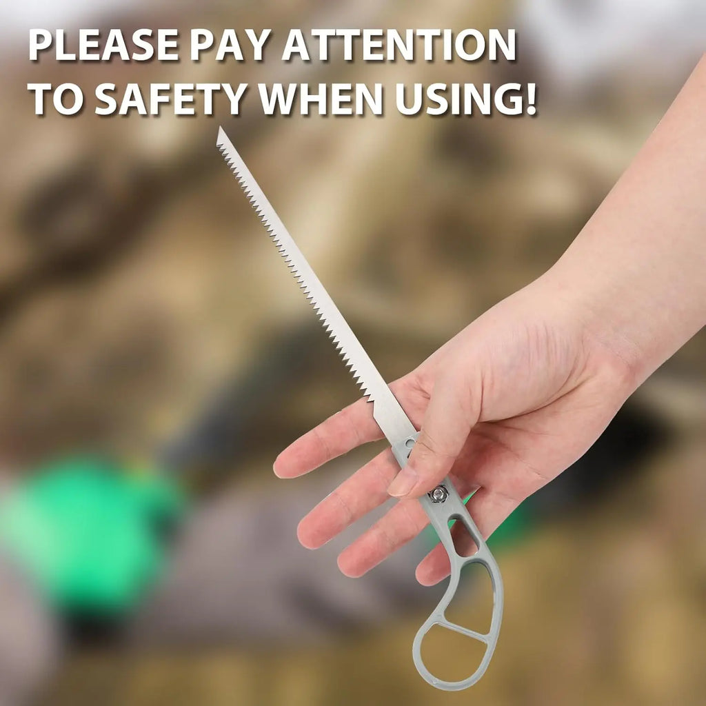 Portable Fine-Tooth Hand Saw, Multi-Use Small Saw for Camping, Gardening, Pruning Wood and Bamboo