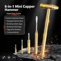 6-in-1 Mini Hammer & Screwdriver Multitool – Gold