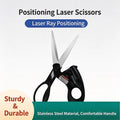 Laser-Guided Stainless Steel Scissors for Sewing, Fabric & Paper