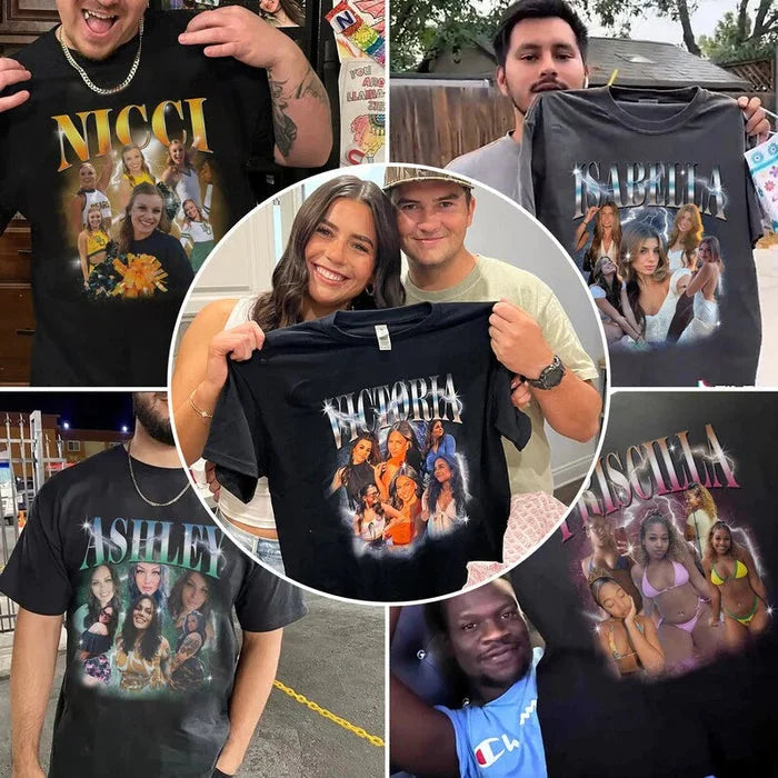 Custom Vintage Tee For Couple