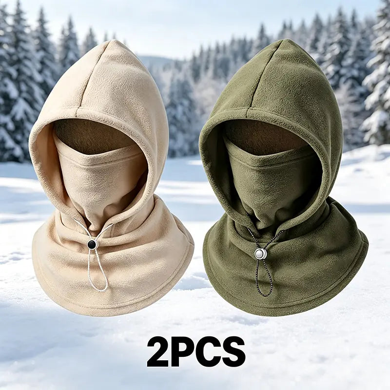 Unisex Fleece Balaclava Hood with Adjustable Full Face & Neck Coverage