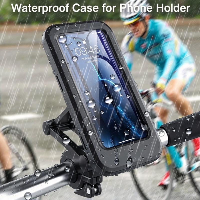 Waterproof 360° Bike & Motorcycle Phone Mount Case – 4–6.7 in