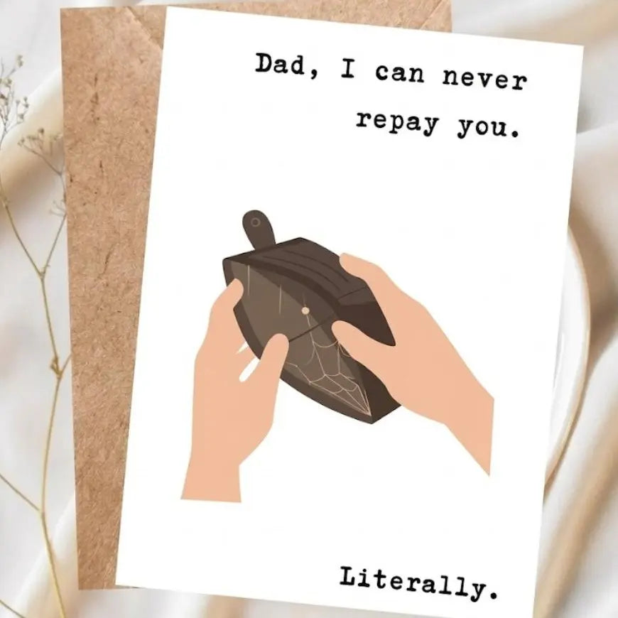 Funny Father's Day Card, Gift from Daughter Son, Fathers Day Gift Card, Gift For Him, Card For Daddy, Papa Presents