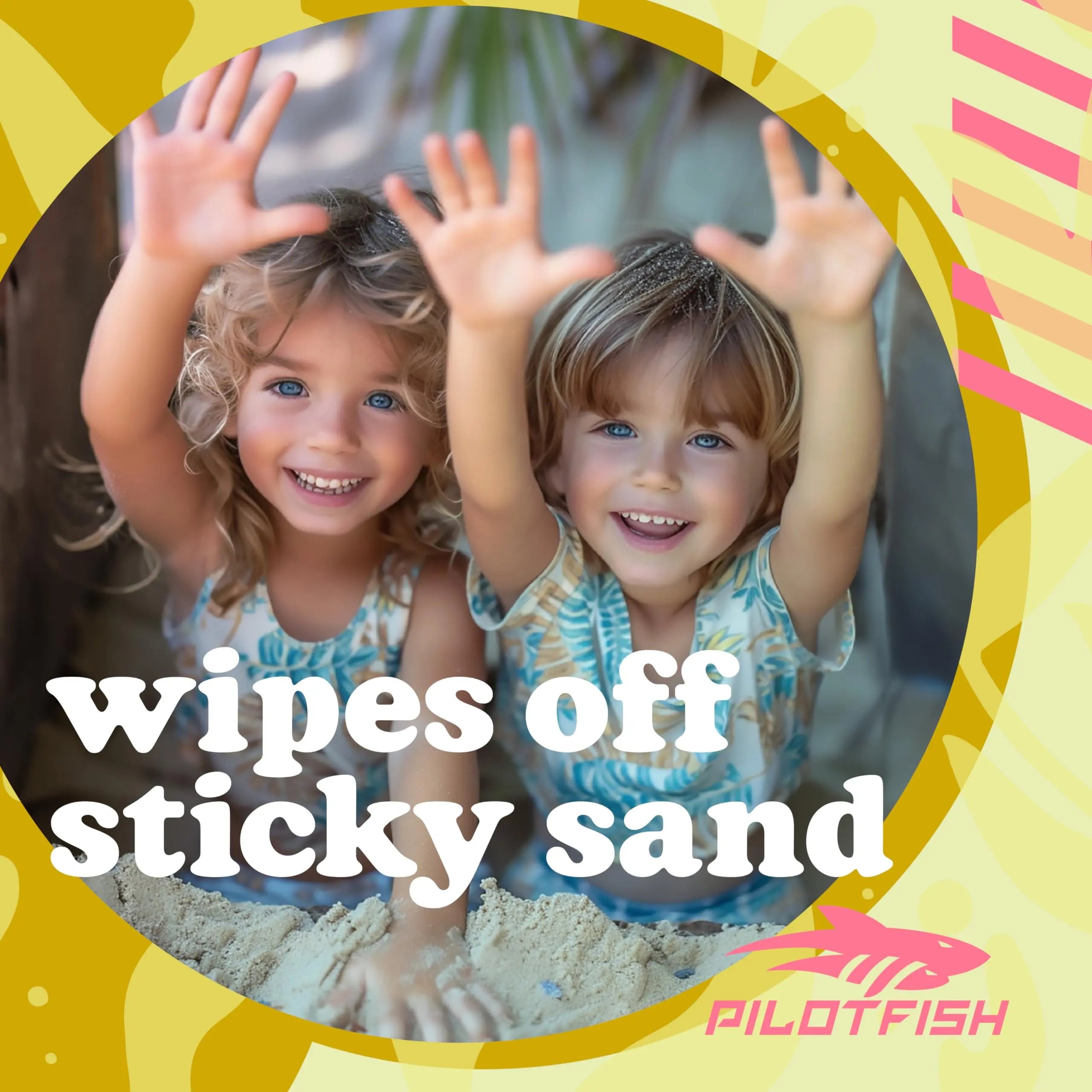 Pilotfish Talc-Free Sand Remover Pouch - Gentle Skin-Friendly Beach Essential