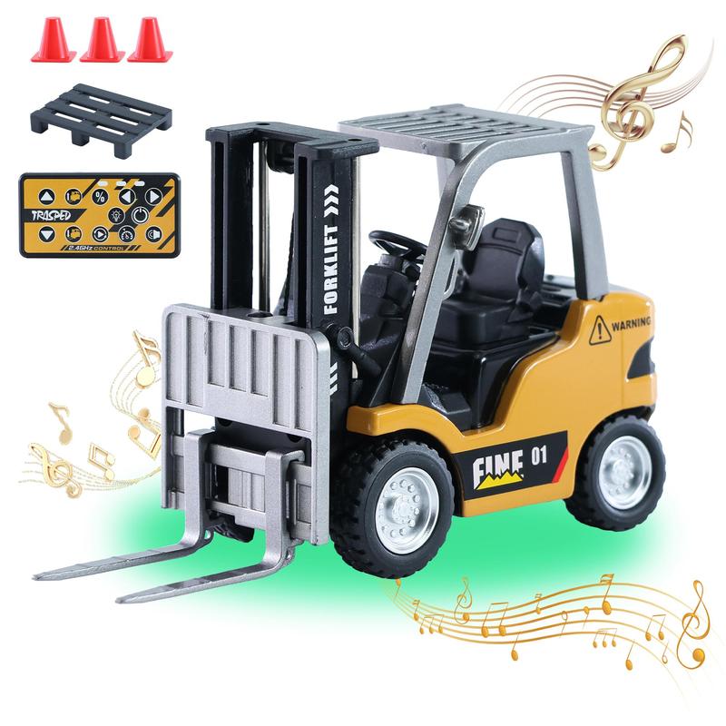 1:64 Mini RC Forklift with Lights, Sounds, Fork & Hook