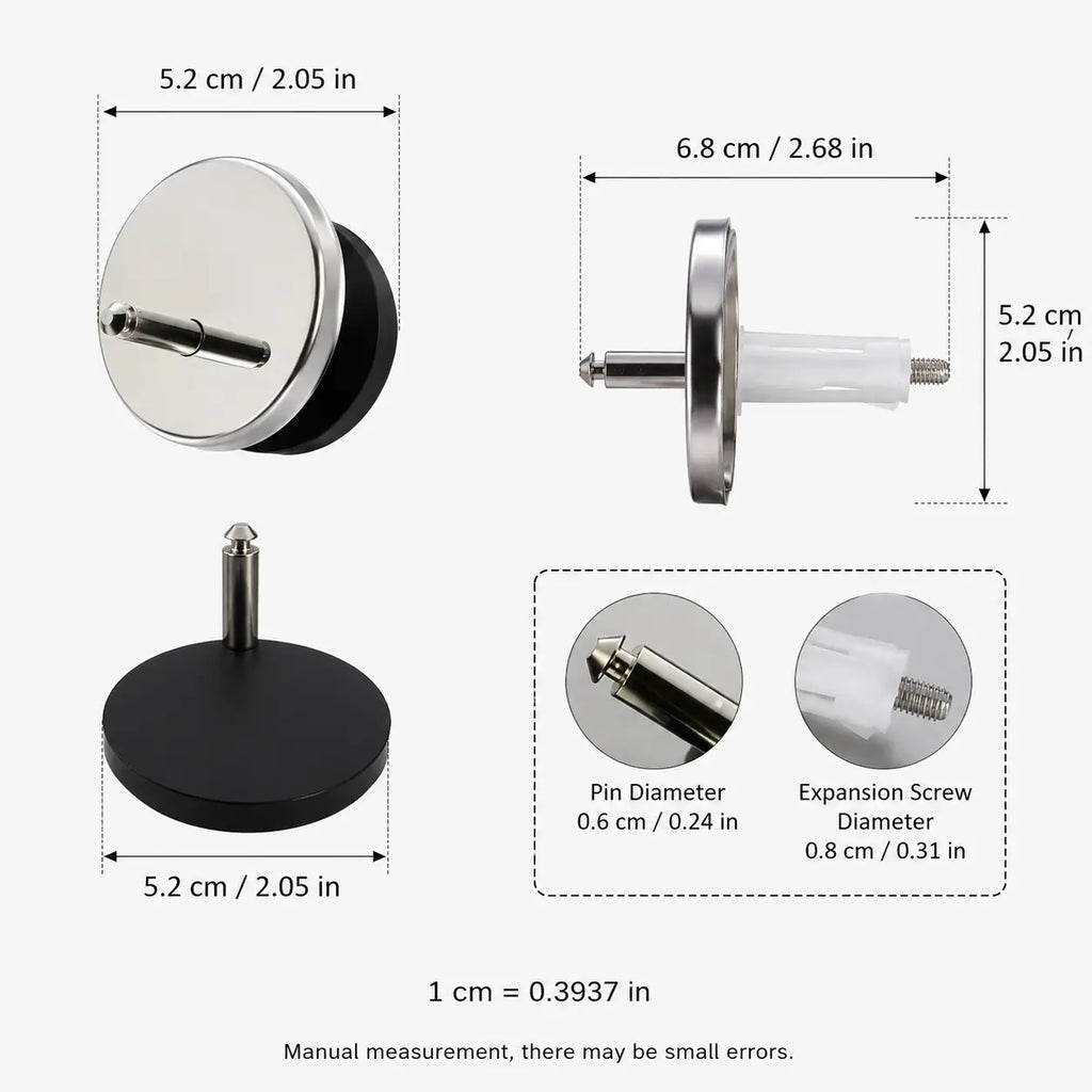 2-Pack Top-Mount Toilet Seat Expansion Bolts