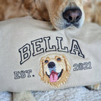 Embroidered Pet Portrait Organic Sweatshirt