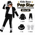 Meihuida Boys’ 80s Pop Star Halloween Costume Set