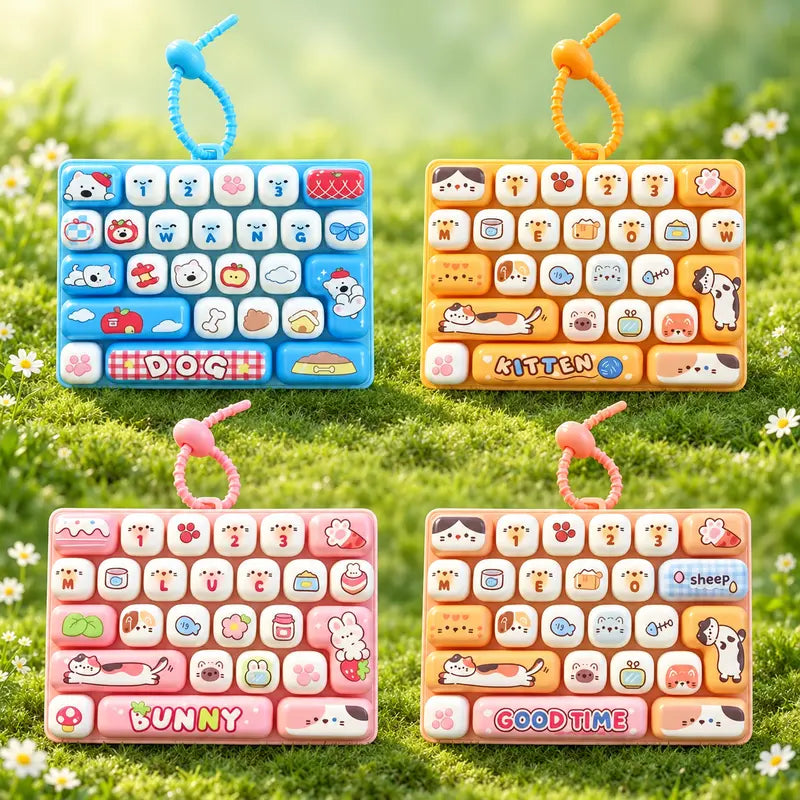 26-Key Mini Fidget Keyboard Keychain Sensory Toy