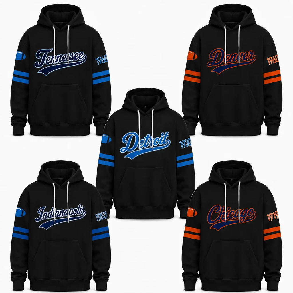 Unisex Football City Graphic Pullover Hoodie