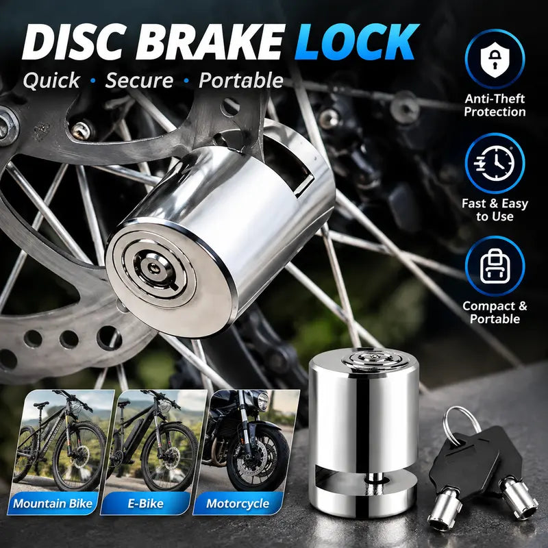 Alloy Steel Motorcycle Disc Brake Lock with 2 Keys