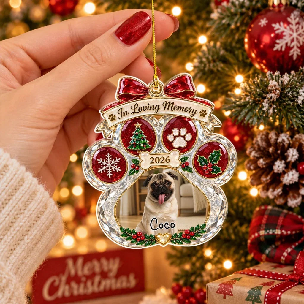 Personalized Acrylic Ornament, In Loving Memory Dog Portrait for Christmas Tree, Unique Gift for Pet Owners - 5