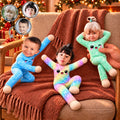 Personalized Photo Squishy Plush Doll, Waving Pose in a Cozy Christmas Room, Unique Gift for Kids and Family - 1