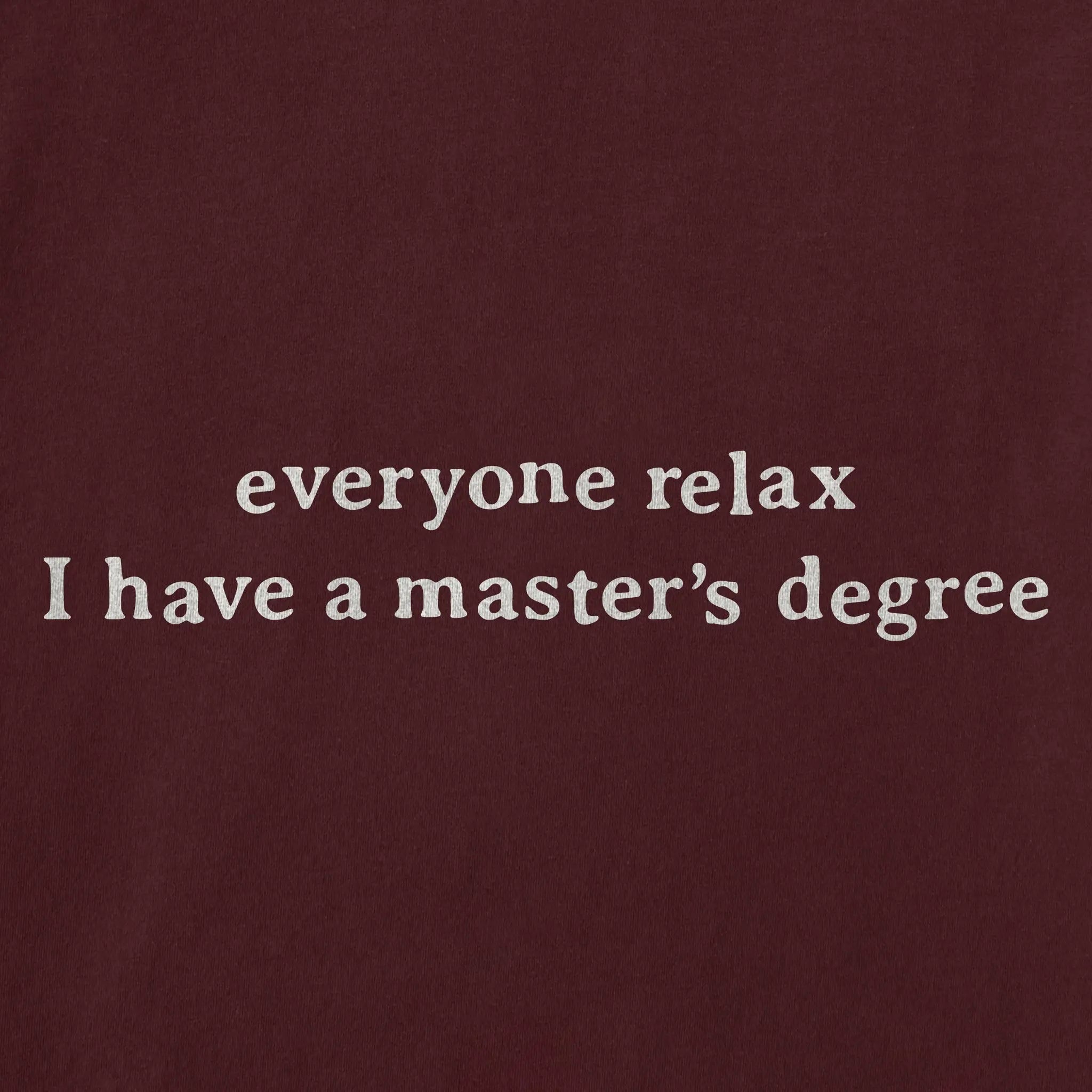 Women's I Have a Master's Degree Short Sleeve Crusher Boxy Tee
