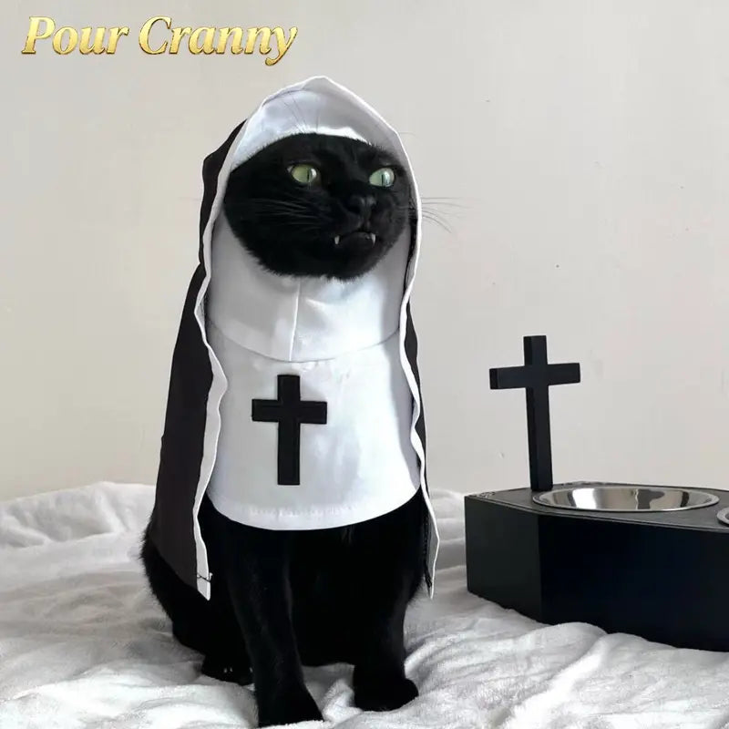 Hooded Nun Costume for Small & Medium Dogs and Cats