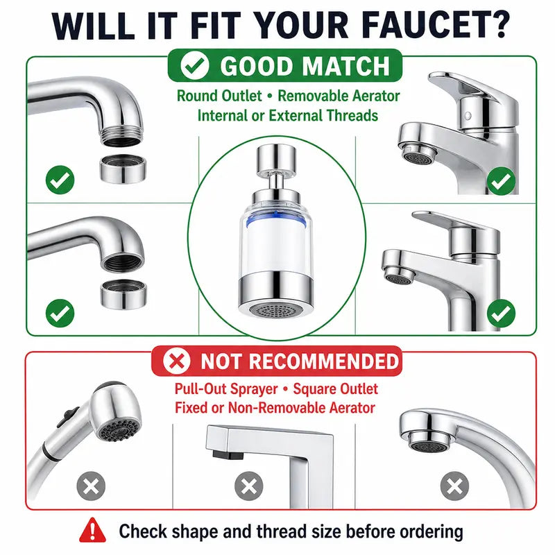 Faucet Filter Set with 5 Replacement Cartridges